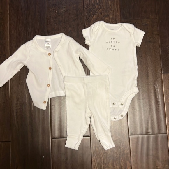 Carters Gender Neutral Precious So Little So Loved 3 piece outfit! - Picture 1 of 10